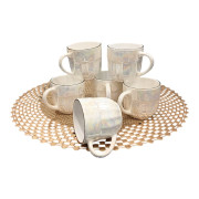 Nature-Inspired Ceramic Cup Set of 6 – Elegant and Eco-Friendly Design