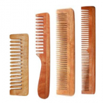 Neem Wood Comb Set - 2 IN 1 BRISTLES COMB | WIDE BRISTLES COMB | SHAMPOO COMB | POCKET COMB